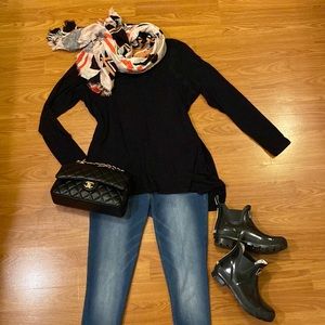 Torrid super soft knit oversized long sleeve tunic swing blouse top scarf gap